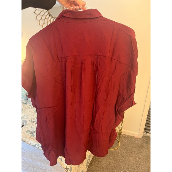 Madewell Central Drapery Collared Button Up Shirt 2X - Picture 3 of 5